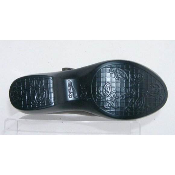 Dansko Ainsley bronze leather knot hook and loop mary jane clogs 8.5 EU 39 - Picture 7 of 11